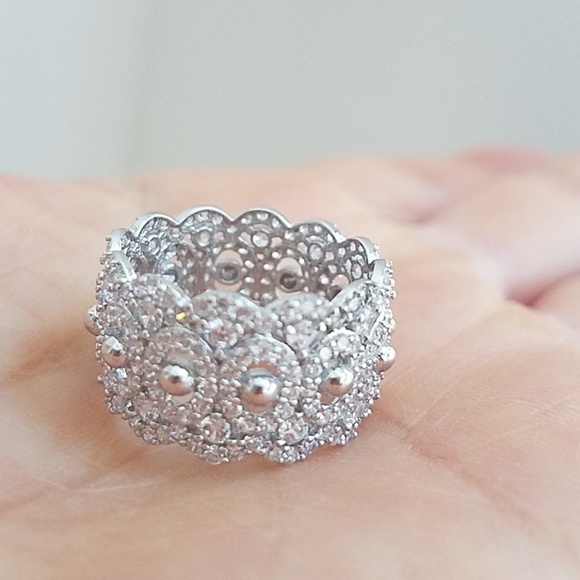 10mm Wide Eternity CZ Wedding Band